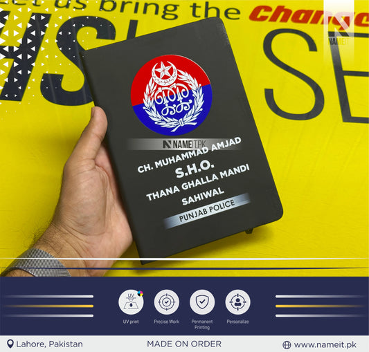 Diary, Police Diary Printed, Customize Diary For Punjab Police - Congratulations Police Gift - Punjab Police Gift- New Police Officer Gift - New Job Gift - Police