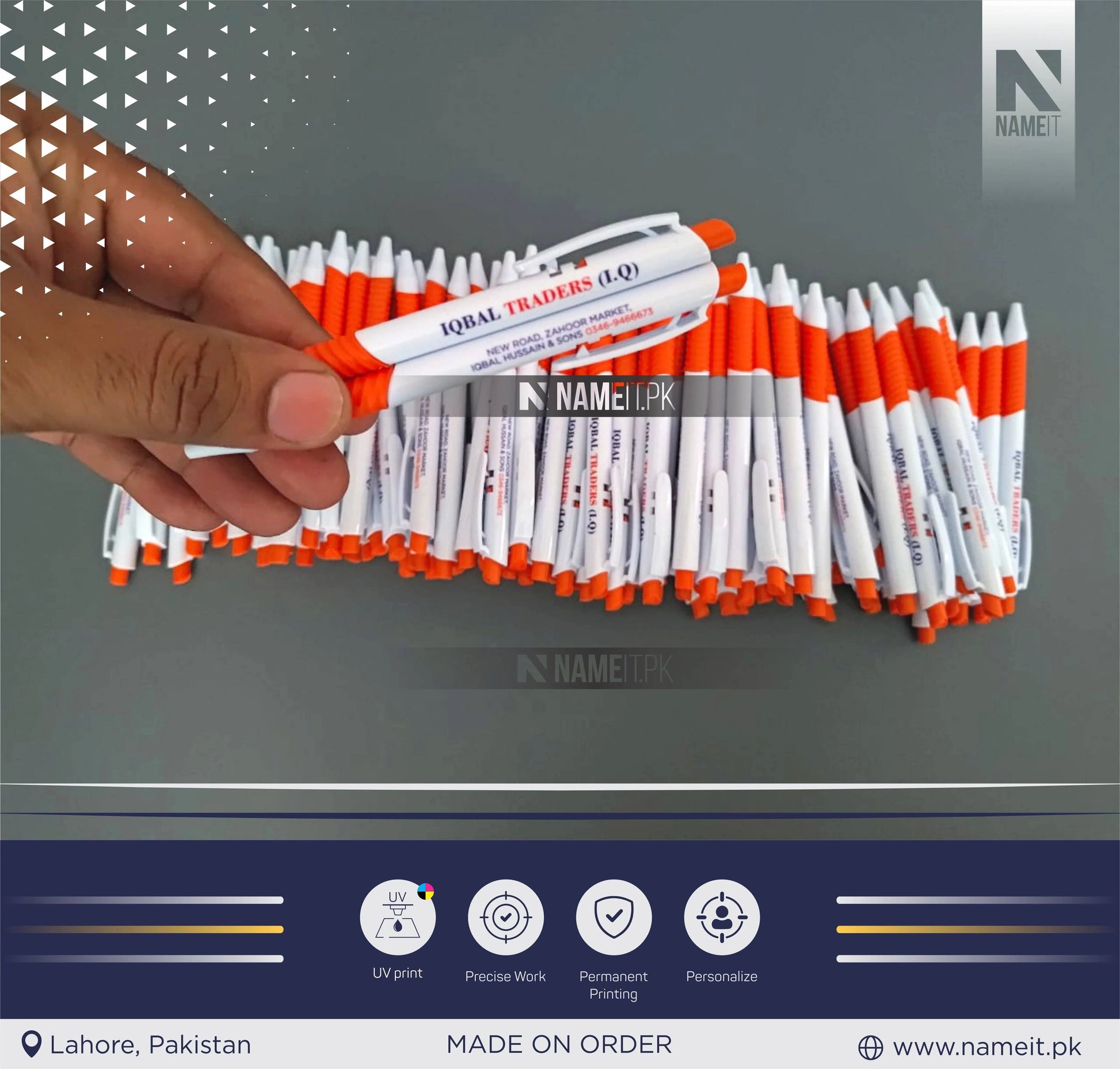 Digital Printed Ballpen with Soft Rubber Grip | Advertising Pens, Great Promotional Tool NAMEIT PAKISTAN