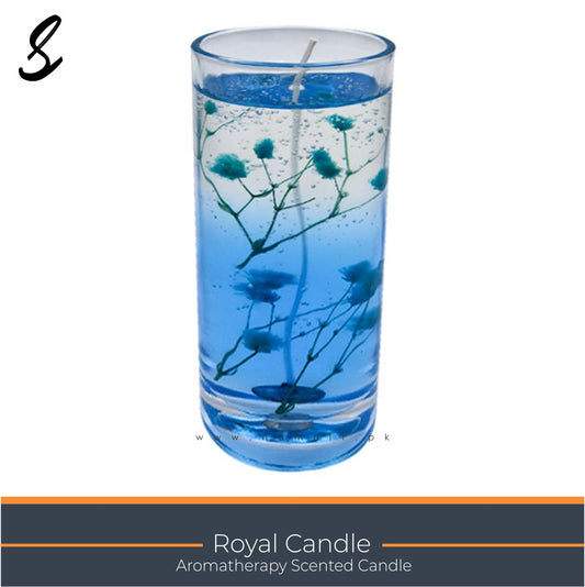 Candle, Aromatherapy Home Decoration Glass Jar Clear Transparent Gel Jelly Candle Wax With Dried Flower