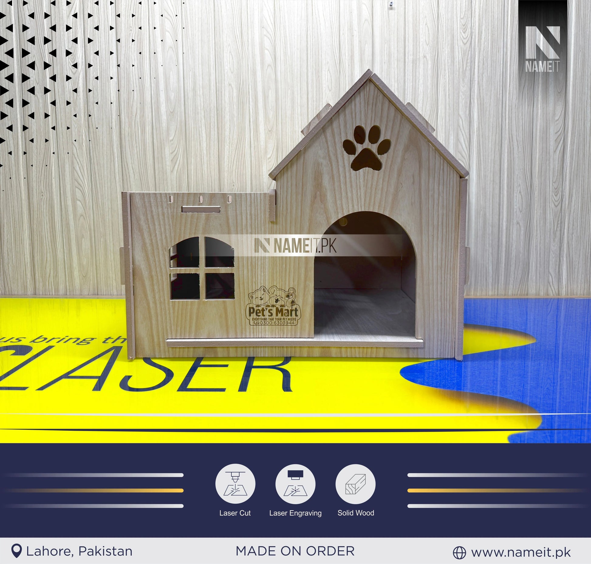 Cat Home, Custom Bungalow Cat House, Modern Cat House, Indoor cat Castle, Cat Furniture, Extra Large Cat House, Cat Bed, NAMEIT PAKISTAN