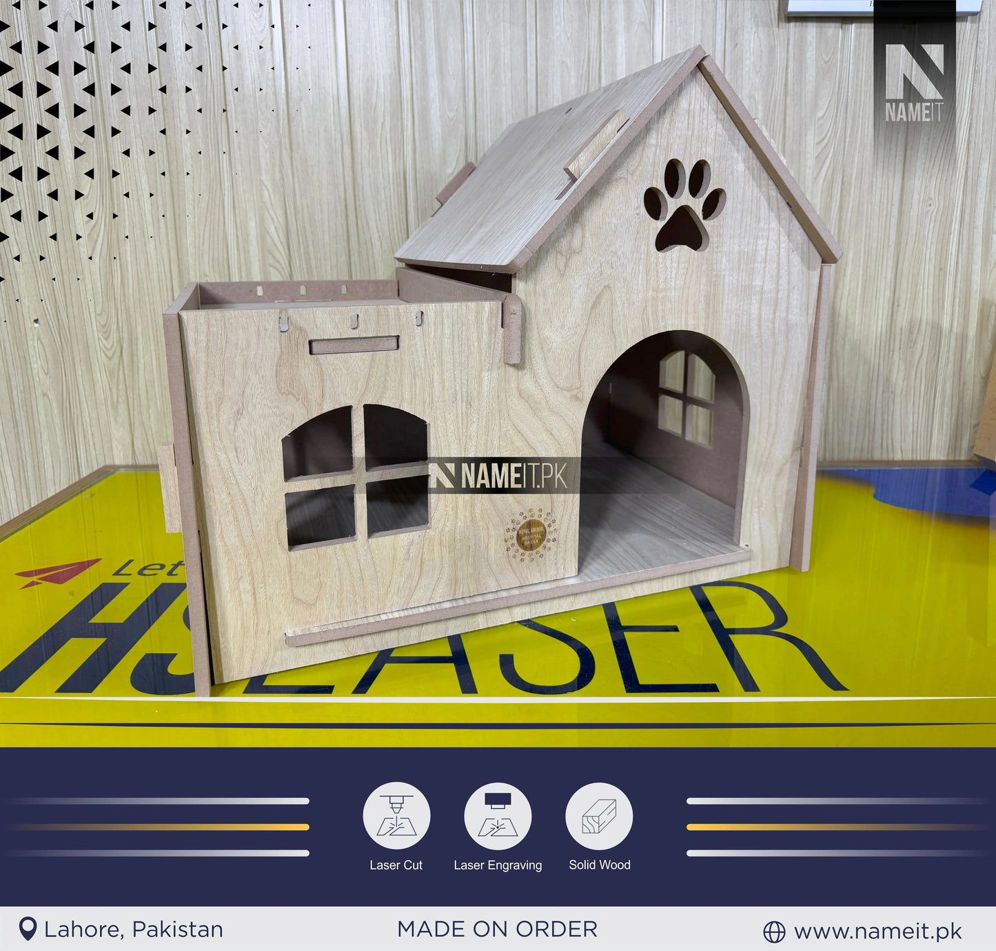 Cat Home, Custom Bungalow Cat House, Modern Cat House, Indoor cat Castle, Cat Furniture, Extra Large Cat House, Cat Bed, NAMEIT PAKISTAN