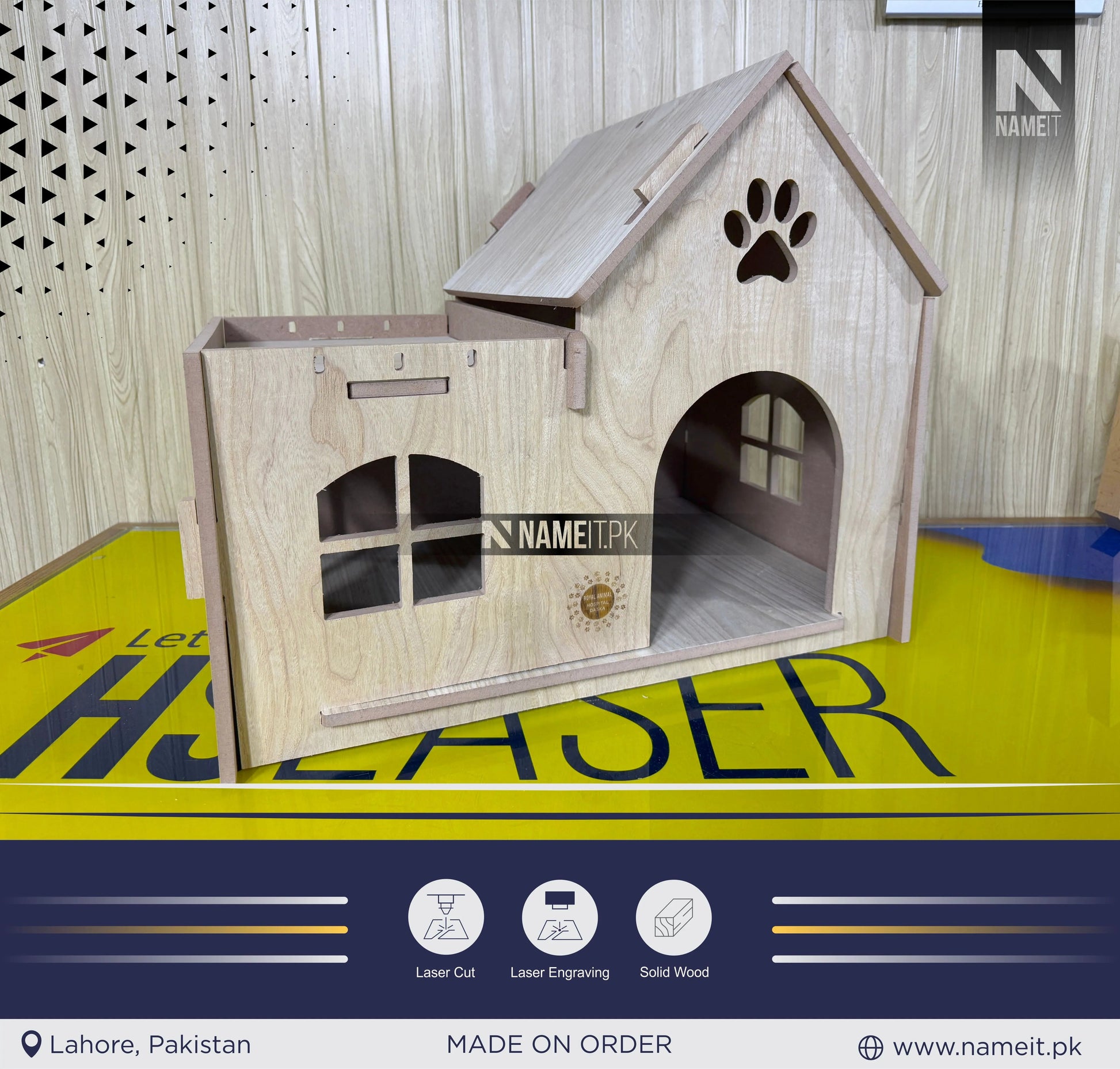Cat Home, Custom Bungalow Cat House, Modern Cat House, Indoor cat Castle, Cat Furniture, Extra Large Cat House, Cat Bed, NAMEIT PAKISTAN