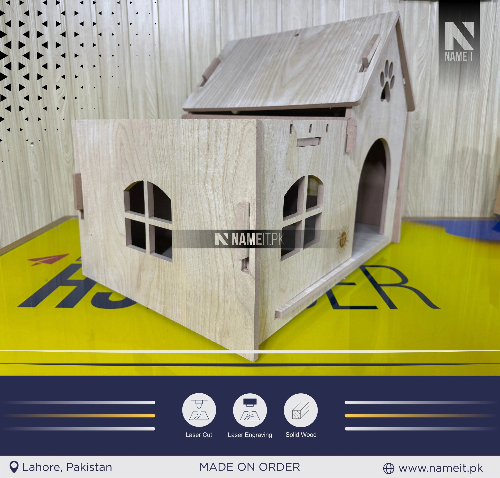 Cat Home, Custom Bungalow Cat House, Modern Cat House, Indoor cat Castle, Cat Furniture, Extra Large Cat House, Cat Bed, NAMEIT PAKISTAN