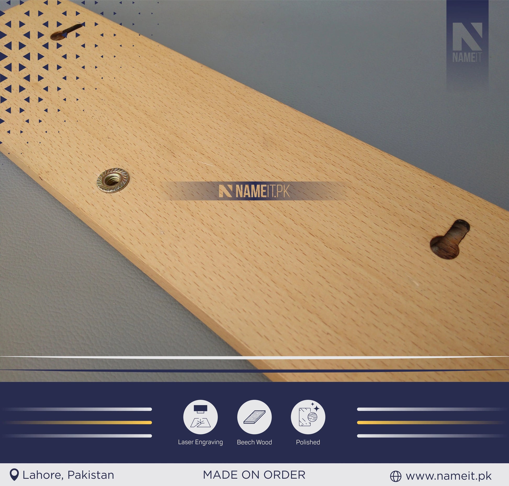 Custom Door Sign Plaque, Wooden Sign Name Plate NAMEIT PAKISTAN