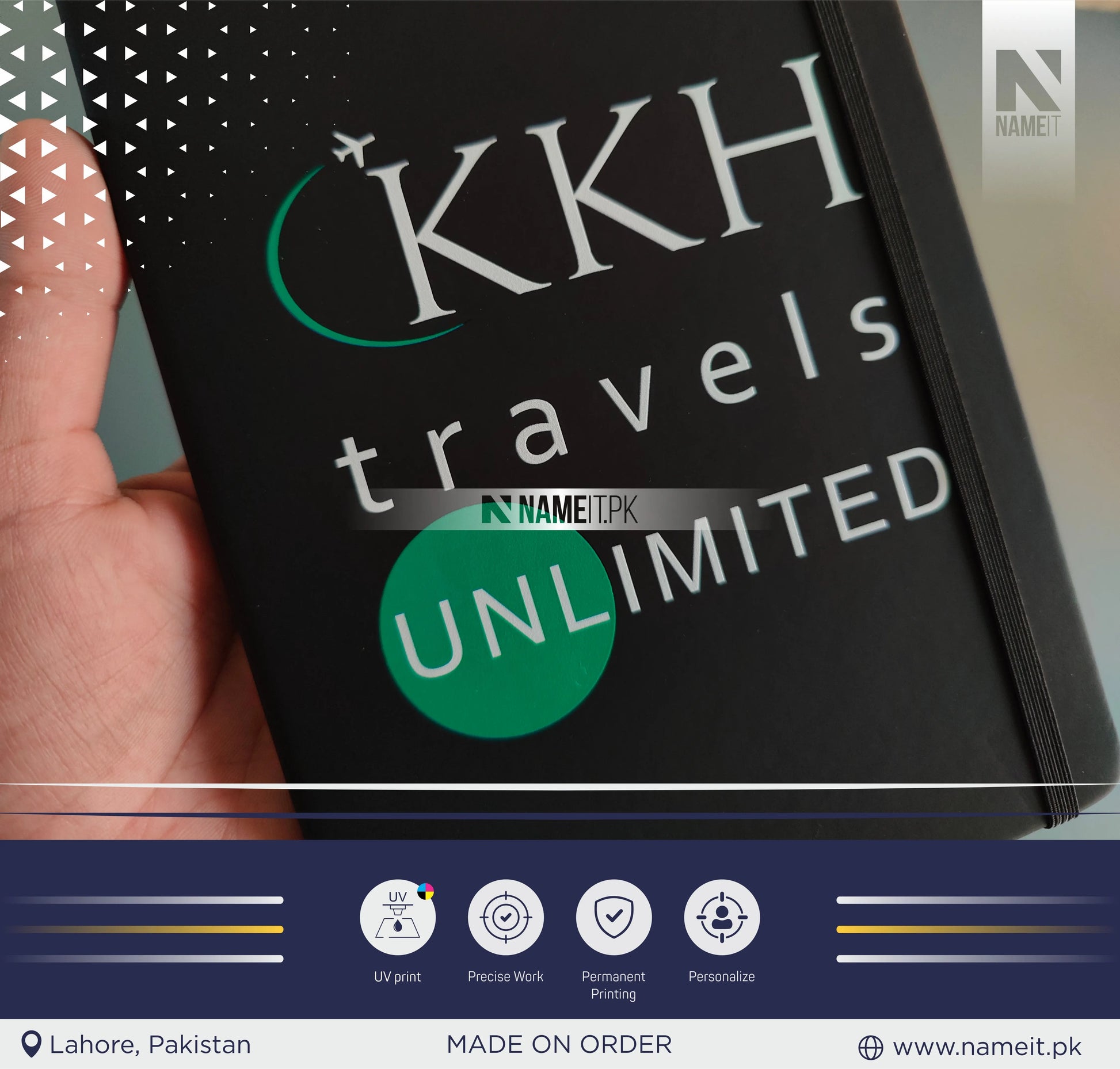 Diary, Custom Company Name Logo Diary, Personalized With UV Printed, Business Corporate Client Office Coworker Colleague Gift NAMEIT PAKISTAN