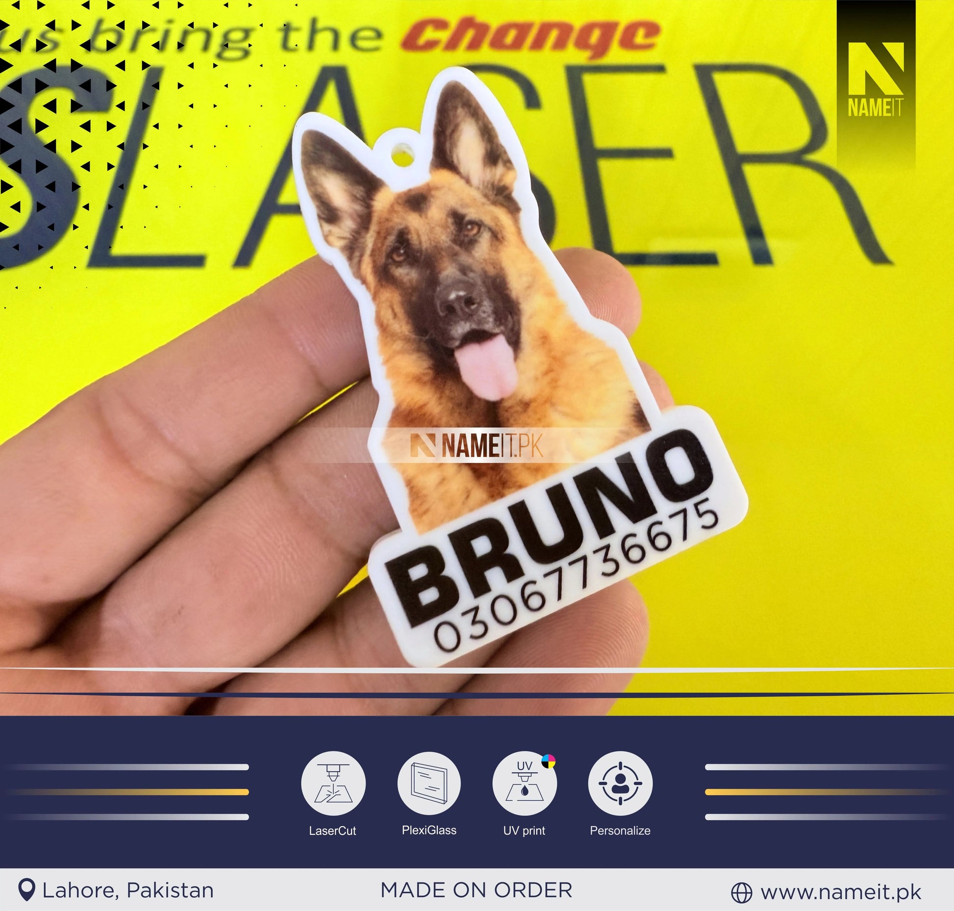Custom Pet Tags Using Pet Photo + Name Dog ID Tags Name Dog Tag Pet ID Tags Personalized Dog Tags Cat ID Tags Dog Tags for Collars Cat Tag NAMEIT PAKISTAN