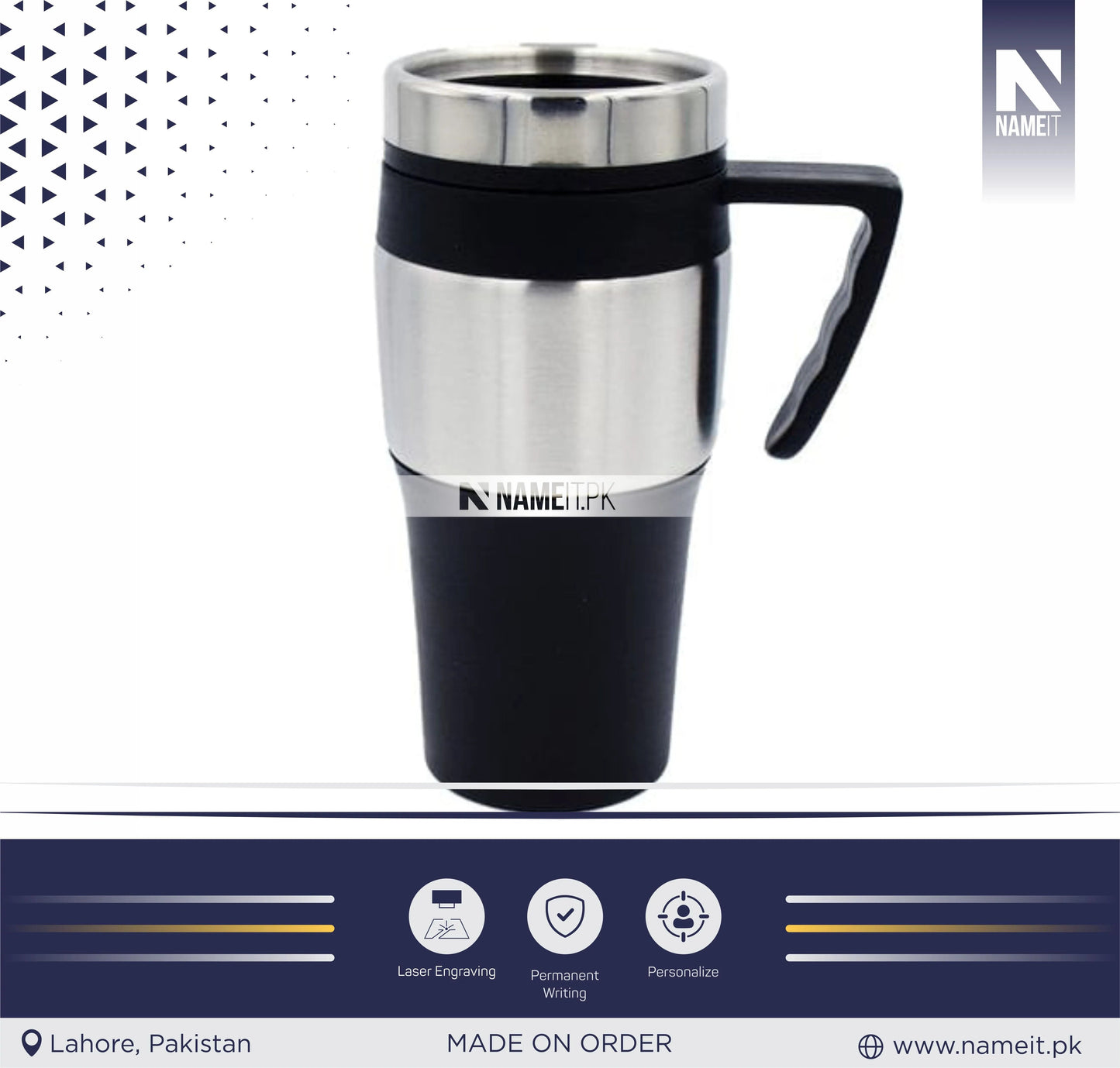 Personalized Coffee cup Travel coffee mug Insulated stainless steel cup Reusable travel mug Stainless steel mug Christmas gifts NAMEIT PAKISTAN