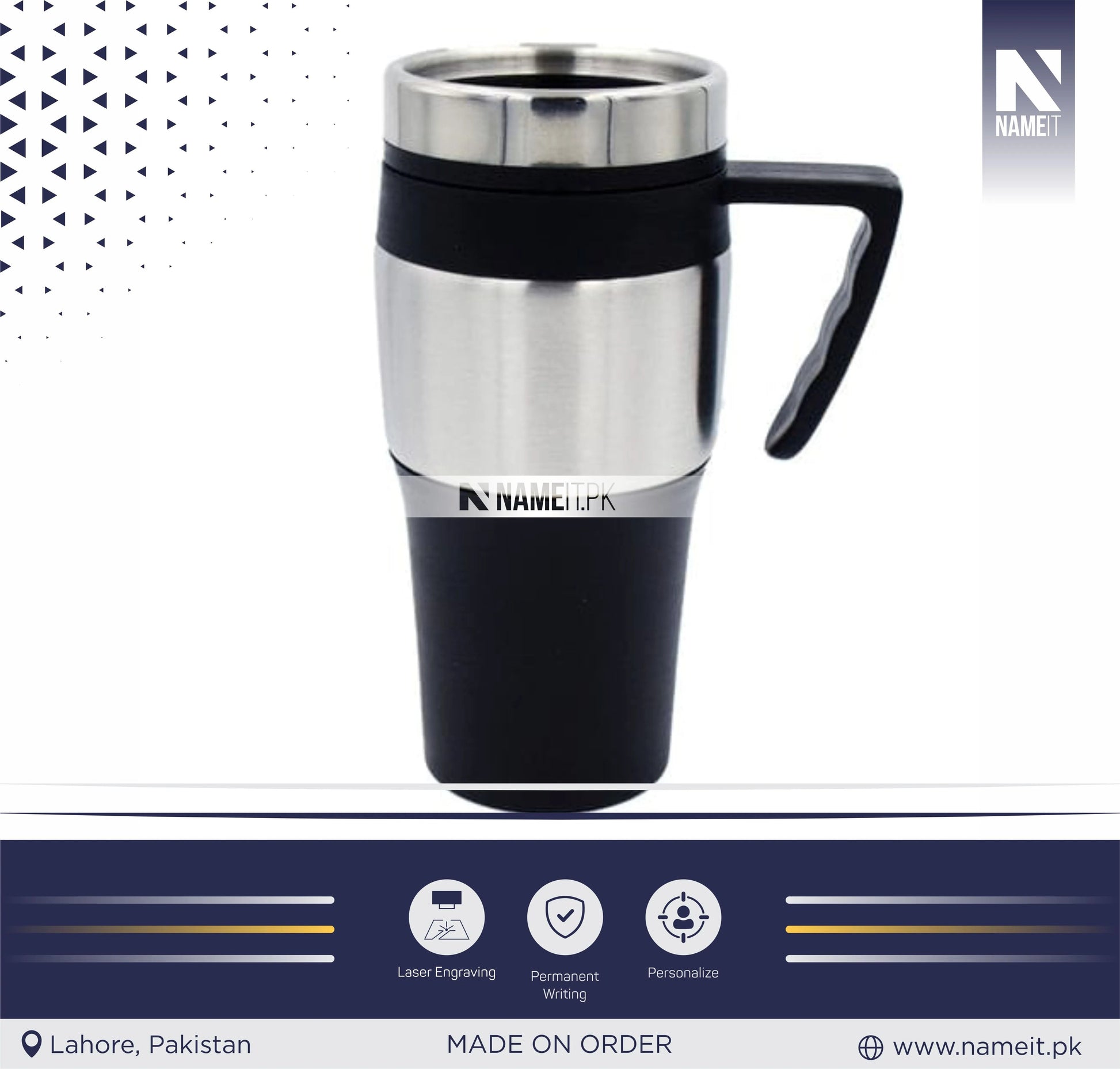 Personalized Coffee cup Travel coffee mug Insulated stainless steel cup Reusable travel mug Stainless steel mug Christmas gifts NAMEIT PAKISTAN