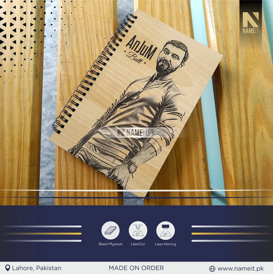 Diary, Wooden Diary, Personalized Perfection Wooden Diary for Every Story NAMEIT PAKISTAN