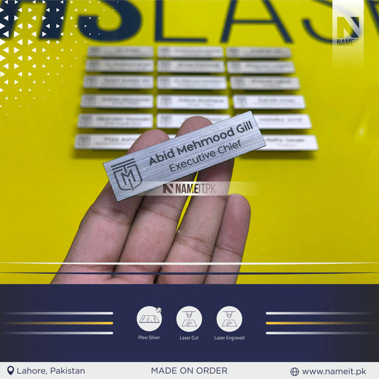 Personalised Name Badge, Staff ID Tag, Design Your Custom Badge, Custom Flat badge for work, Office Name tag Employee Business Tags NAMEIT PAKISTAN