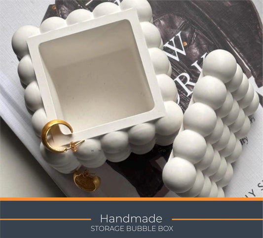 Storage Bubble Box, Luxury Candle & Jewelry Bubble Box – Elegant Home Décor Organizer for Vanity, Desk