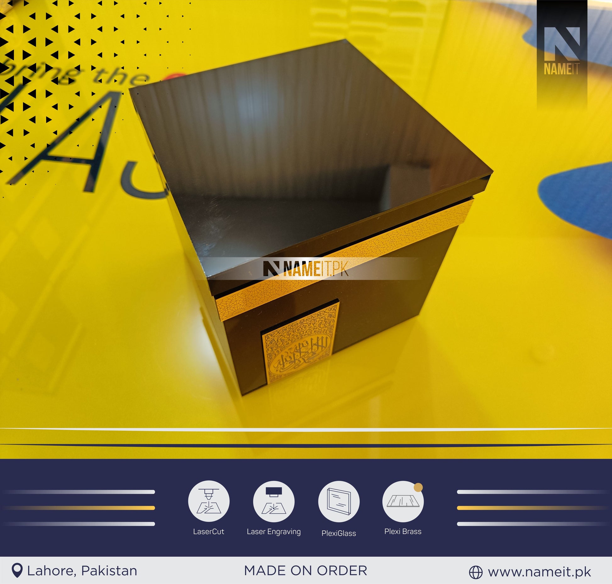 Kabaa Model Box, Gift Box, Hi-Quality Kabaa Acrylic Model Box NAMEIT PAKISTAN