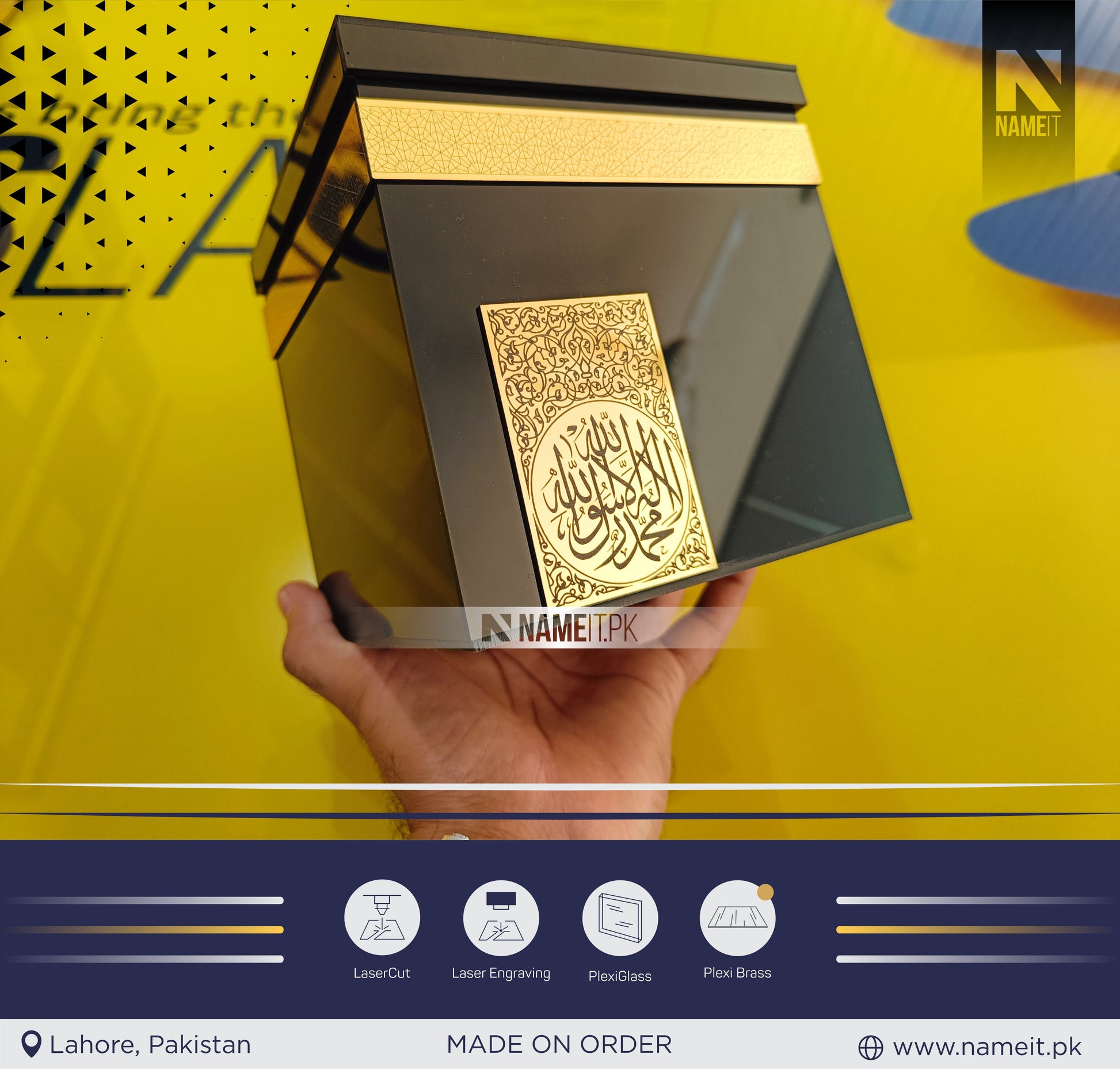 Kabaa Model Box, Gift Box, Hi-Quality Kabaa Acrylic Model Box NAMEIT PAKISTAN