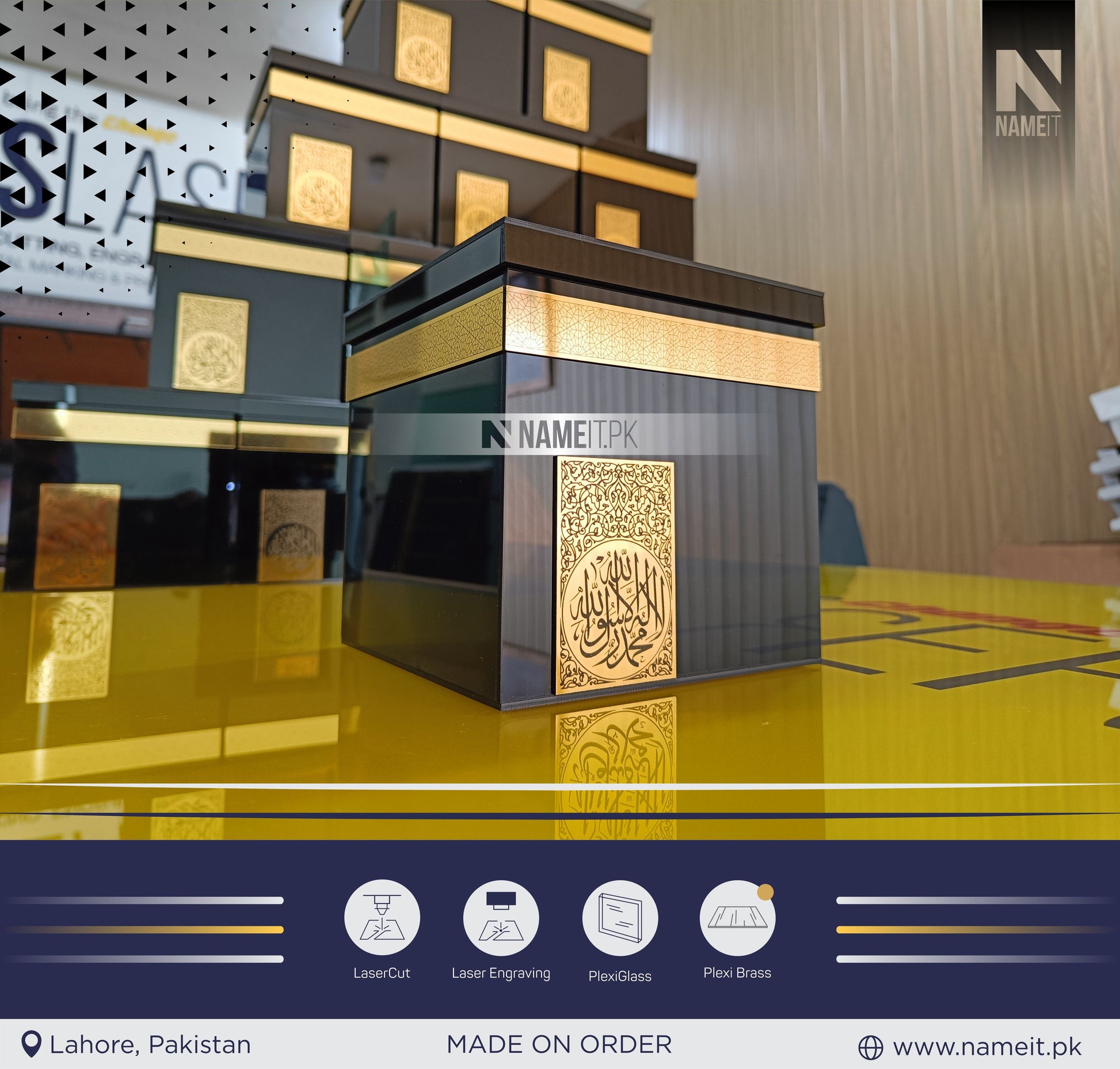 Kabaa Model Box, Gift Box, Hi-Quality Kabaa Acrylic Model Box NAMEIT PAKISTAN
