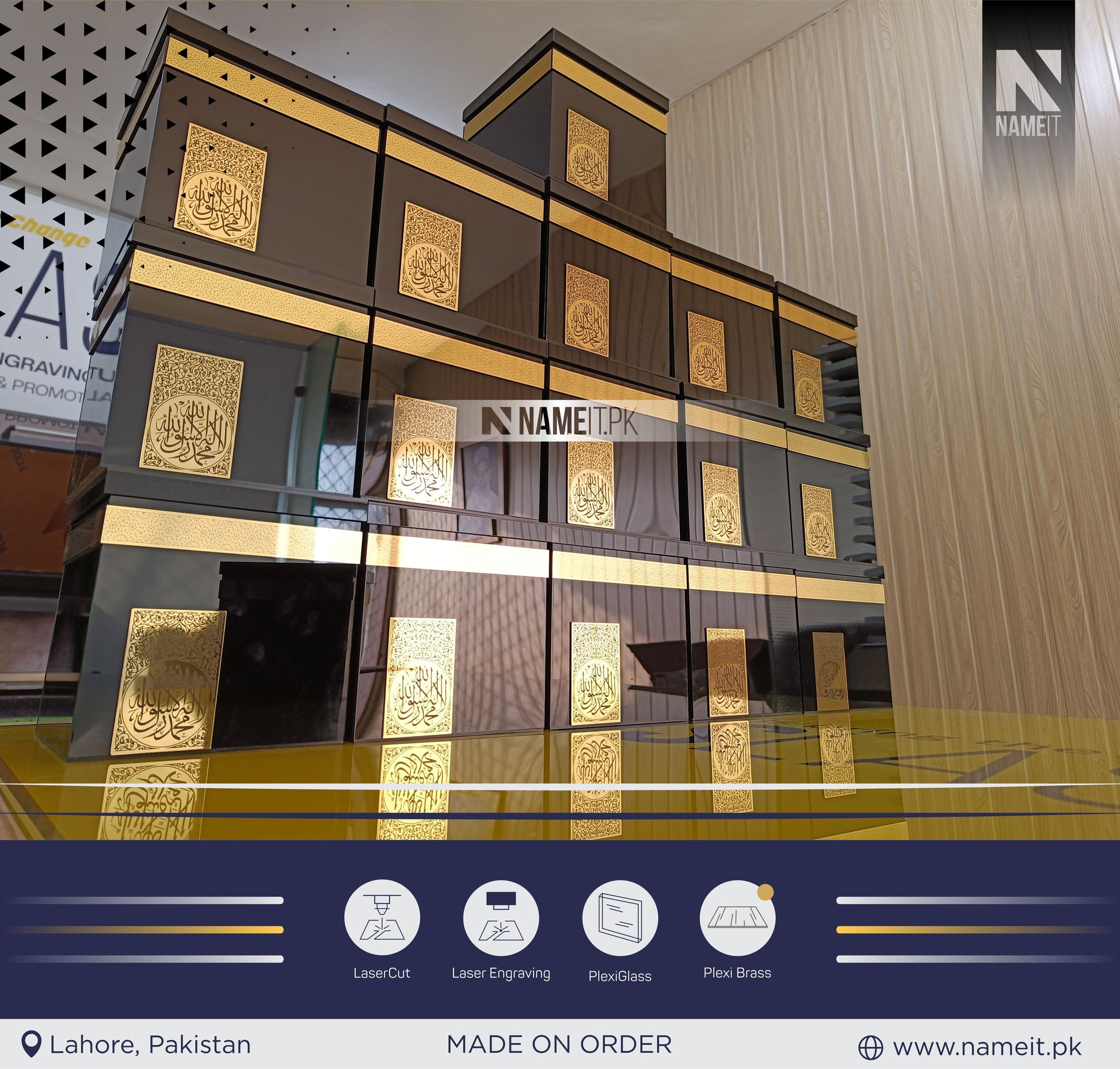 Kabaa Model Box, Gift Box, Hi-Quality Kabaa Acrylic Model Box NAMEIT PAKISTAN