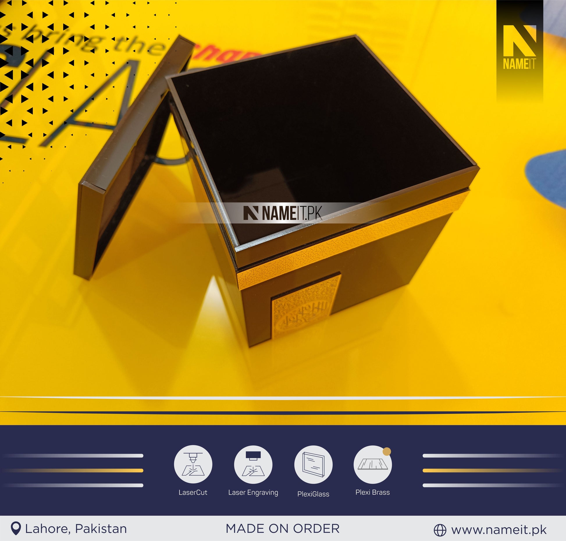 Kabaa Model Box, Gift Box, Hi-Quality Kabaa Acrylic Model Box NAMEIT PAKISTAN