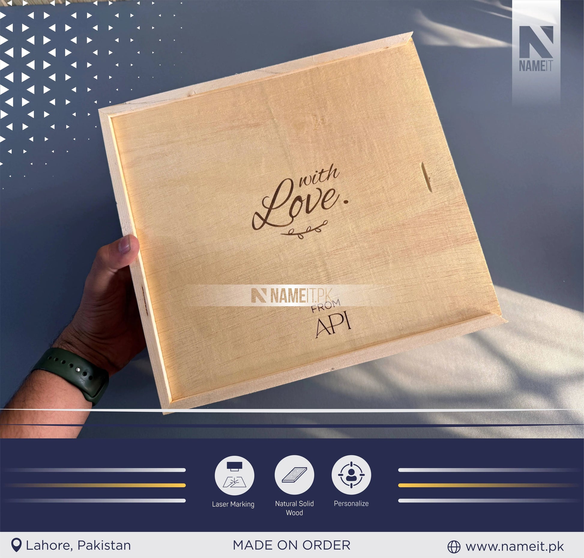 Lamp Led Personalized Lamp Led,With Elegant Natural Wooden Box, Best Wishes,Appreciation Gift,Gift for Him,Her - Acrylic Night Room Lamp NAMEIT PAKISTAN
