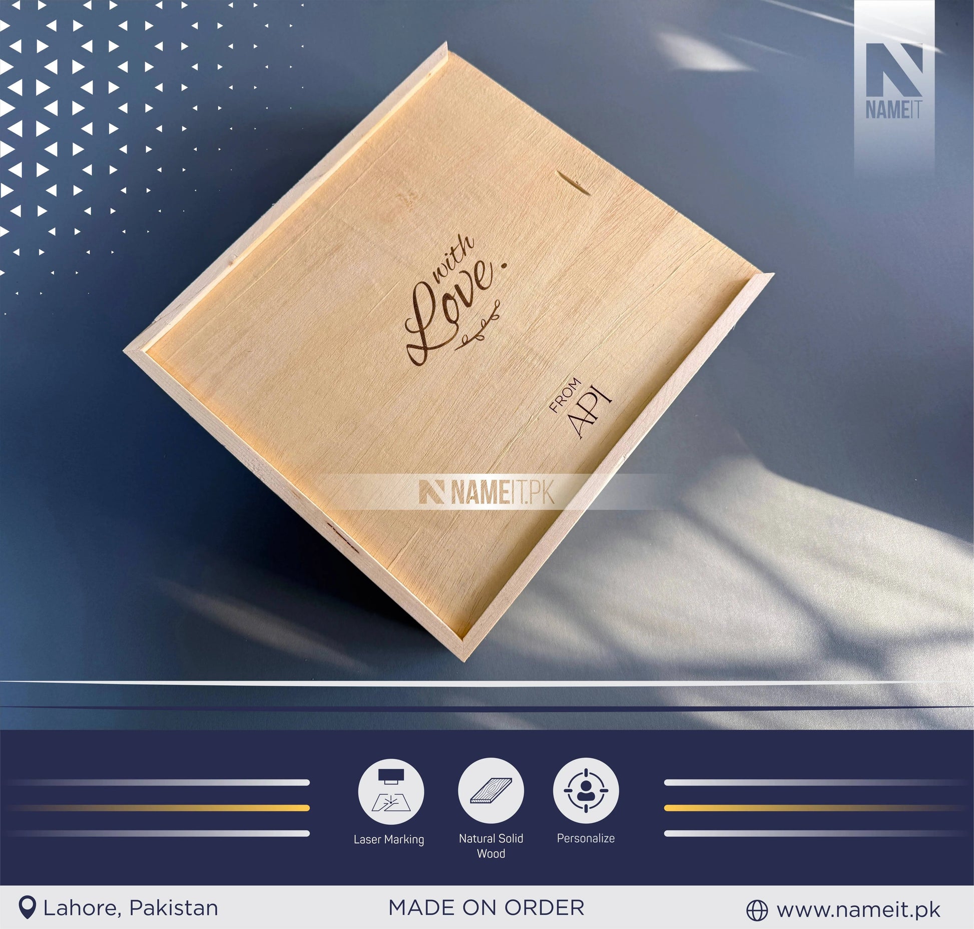 Lamp Led Personalized Lamp Led,With Elegant Natural Wooden Box, Best Wishes,Appreciation Gift,Gift for Him,Her - Acrylic Night Room Lamp NAMEIT PAKISTAN