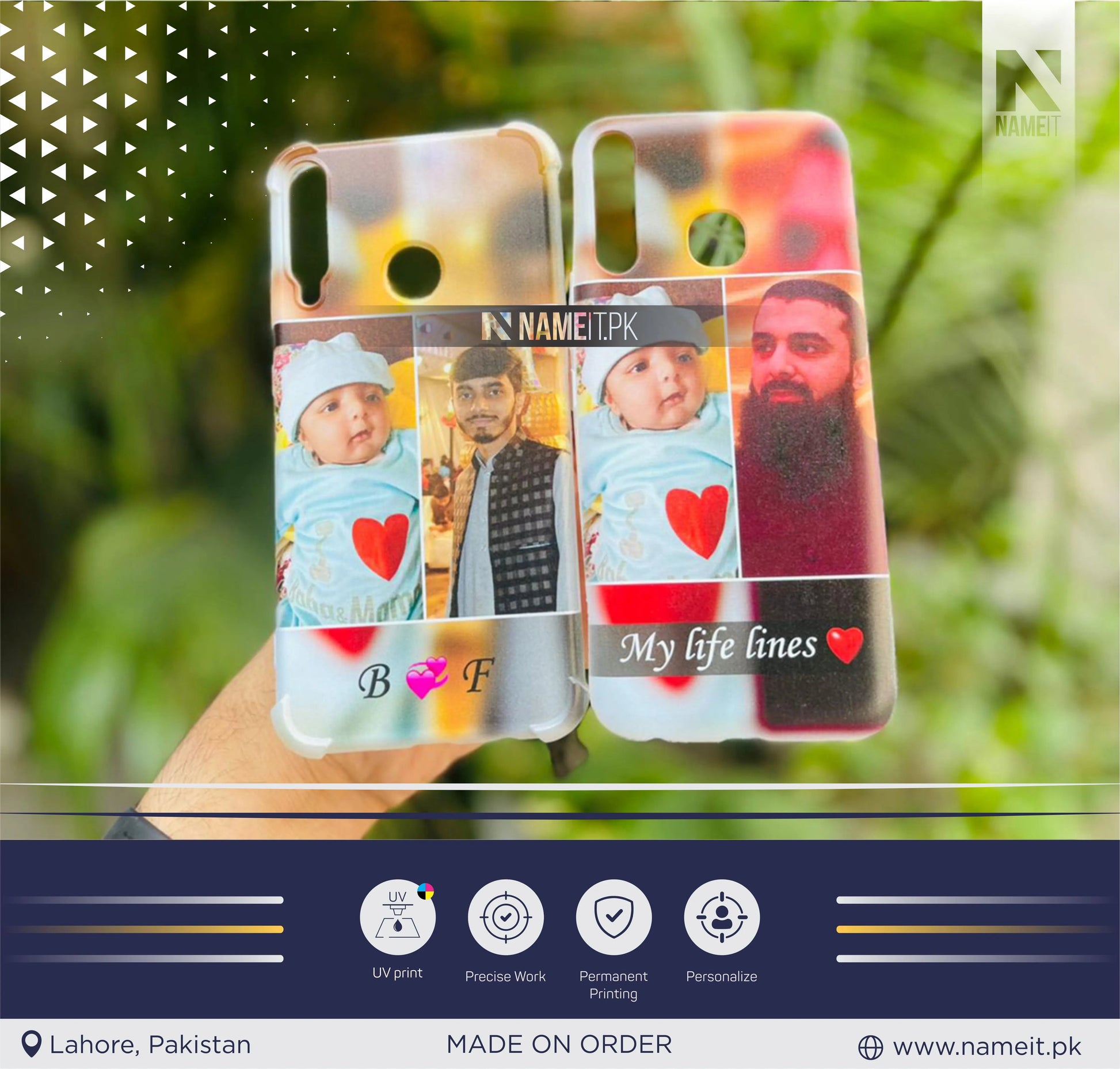 Mobile Cover, Customize Mobile Cover with Picture or Text NAMEIT PAKISTAN