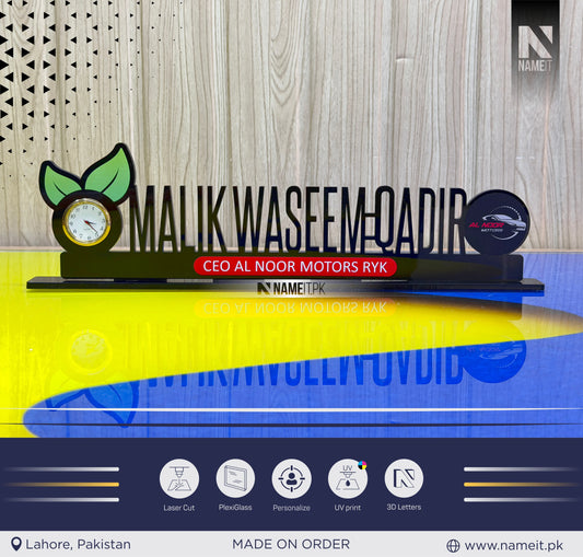 Table Name Plate, Custom Automotive Company Desk Name Plate, Car Dealers Acrylic Nameplate For Desk, Desk Nameplate, Office Decor, Acrylic Name Plaque