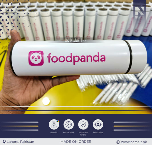 Bulk Corporate Personalized Smart thermos,Round UV Printed, Premium Quality NAMEIT PAKISTAN