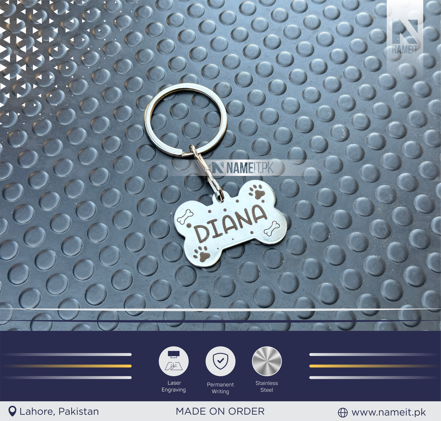 Bundles Offer - Pet Tag Cat Face and Bone Shape NAMEIT PAKISTAN
