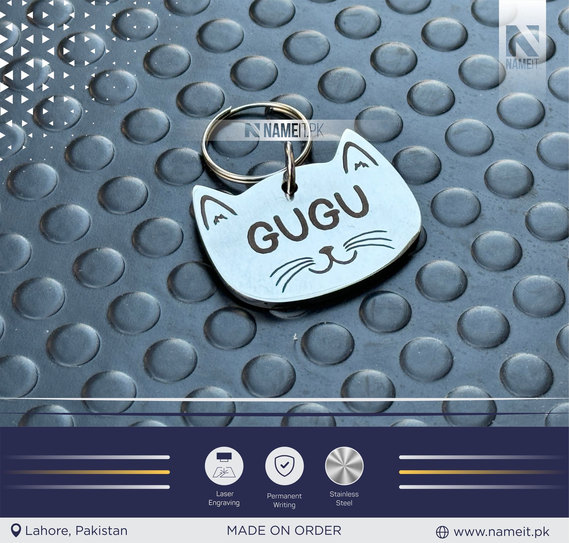 Bundles Offer - Pet Tag Cat Face and Bone Shape NAMEIT PAKISTAN