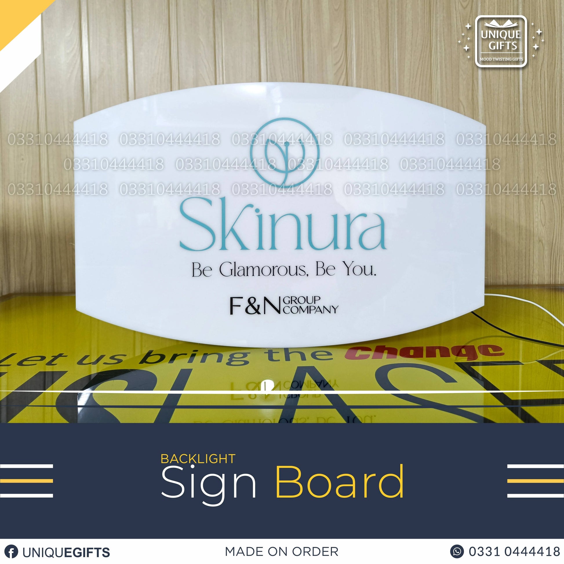Custom Backlit Printed Sign Box Led Illuminated Outdoor,indoor Signage Board NAMEIT PAKISTAN