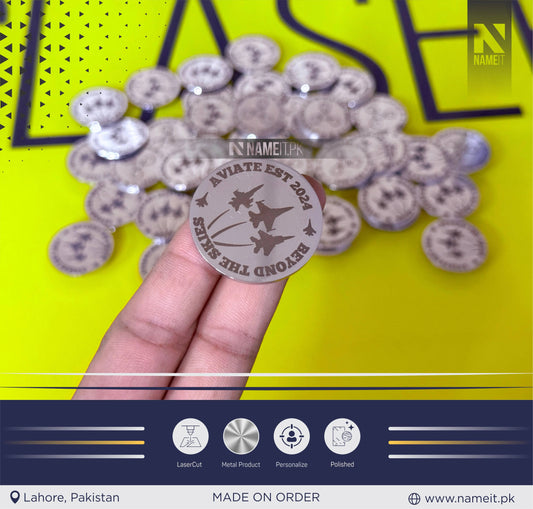 Tags Custom Metal Tags, Personalized Business Tag with Logo, Custom for Office Employee NAMEIT PAKISTAN