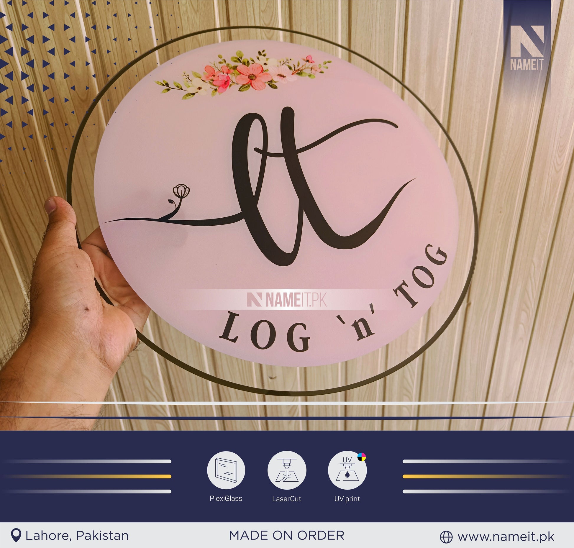Custom Wall Hanging Business Logo sign, Custom Business Logo Sign, Beauty Salon Sign, 3D Business Sign NAMEIT PAKISTAN