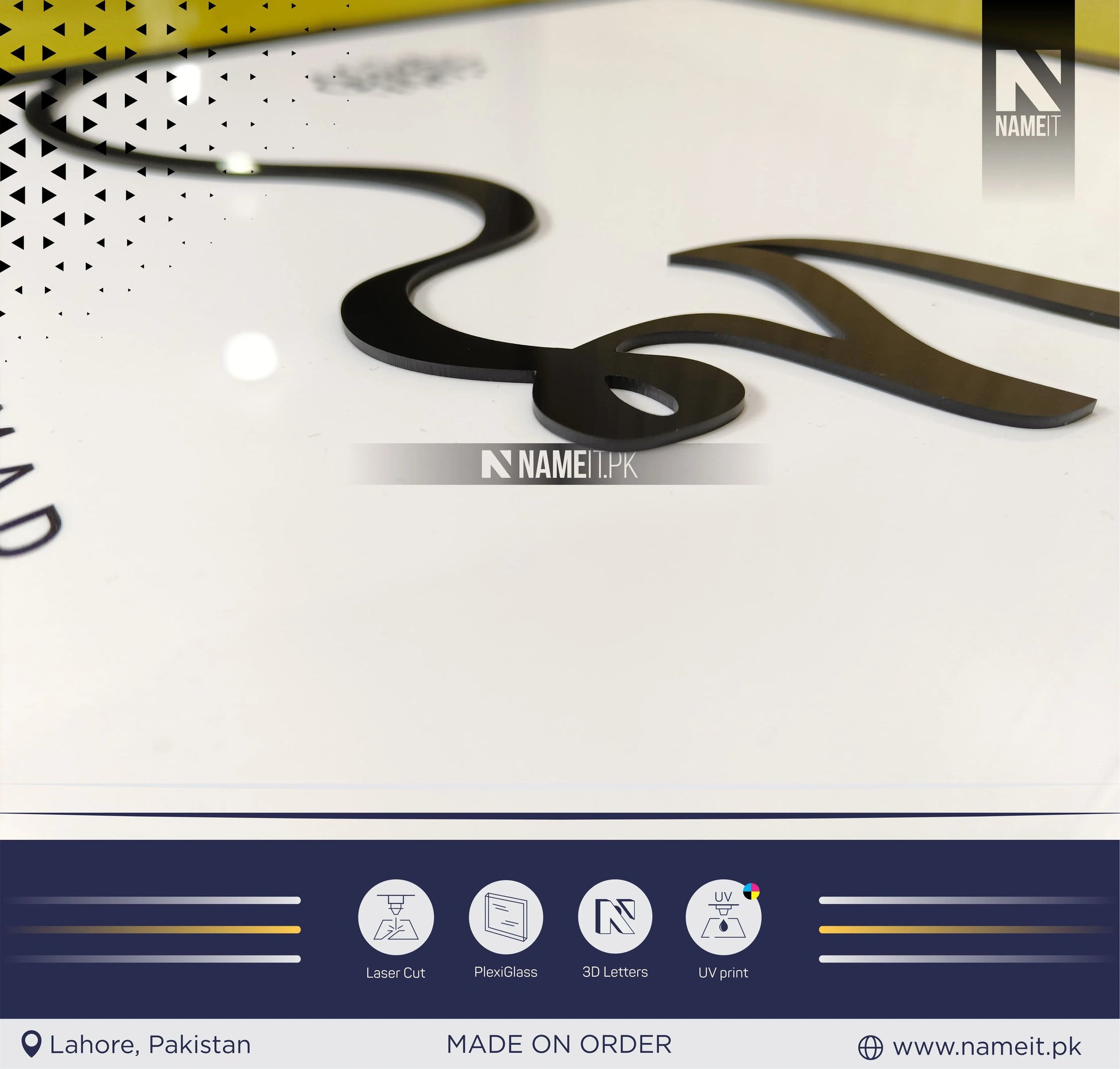Wall ARTWORK, Acrylic Islamic Artwork, Special For Room, Officies NAMEIT PAKISTAN