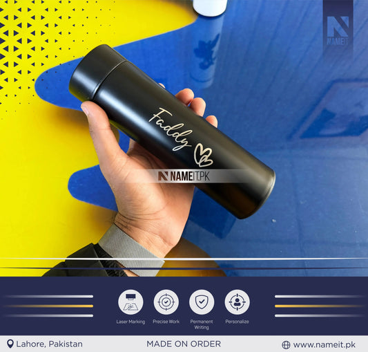 Water Bottles & Flasks, Travel Bottle, Gym Bottle, 500ml Stainless Steel Intelligent Temperature Display Water Bottle with Thermometer NAMEIT