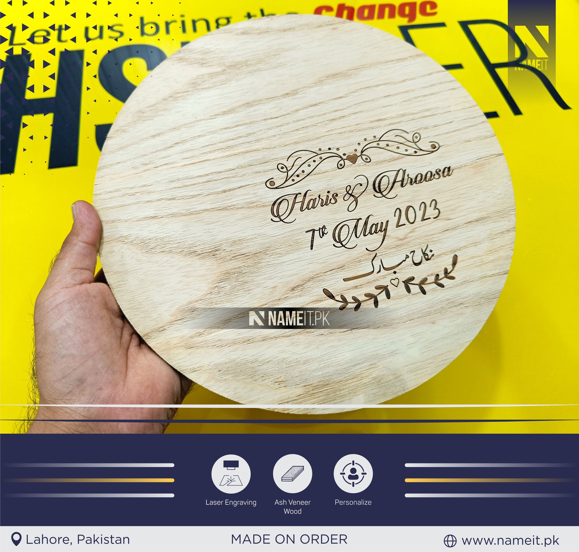Personalized Engagement Tray, Rustic Wedding Favors,Engagement Favors,Engagement rusticring tray NAMEIT PAKISTAN