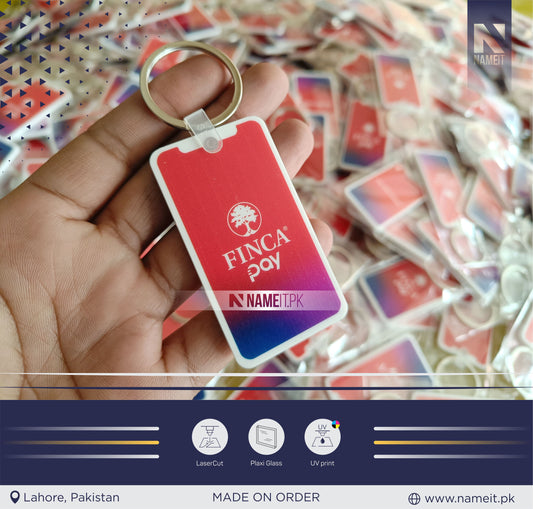 Company logo keyring, business logo keyring, double sided keyring, your logo design, custom design keyring NAMEIT PAKISTAN